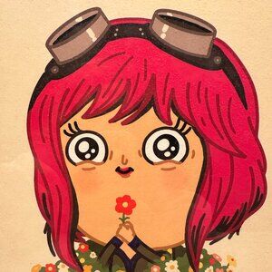 RAMONA FLOWERS SCOTT PILGRIM Print - Mike Mitchell Just Like Us Mondo #15/75